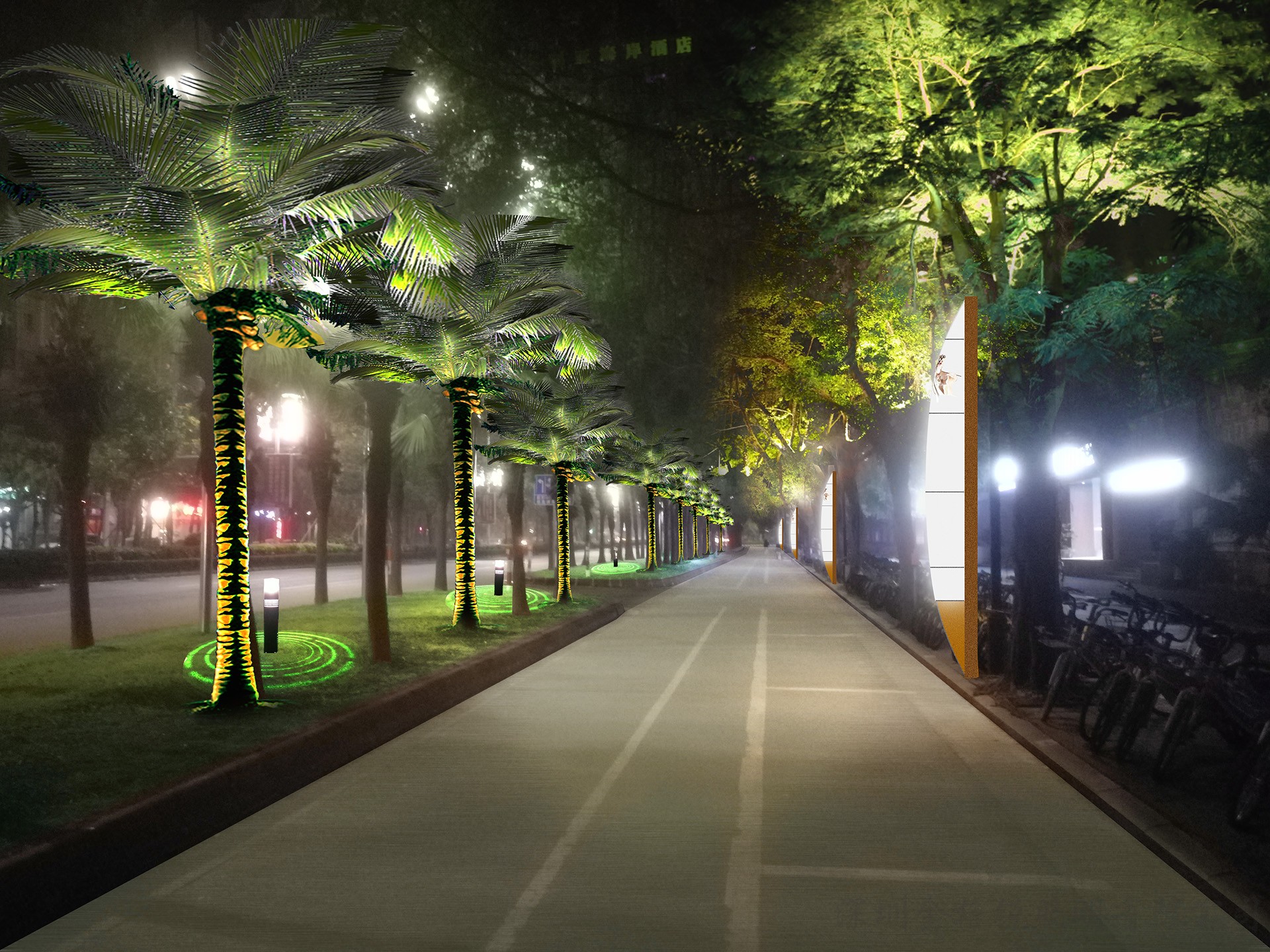 广东省江门市蓬江区发展大道、院士路、迎宾路、广场环路道路靓化工程